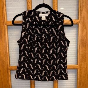 EUC Gruppo Americano Silk Embroidered Top